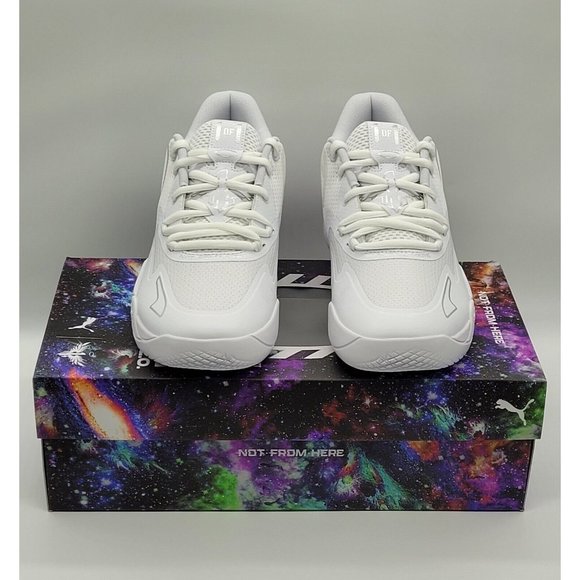 Puma MB.01 Low 'Team Colors - Triple White' Basketball Shoes 376941-04 - Picture 6 of 12